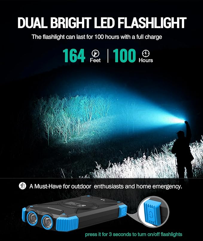 BLAVOR Solar Power Bank 10, Portable Wireless Charger, 20W Fast Charging - Image 7
