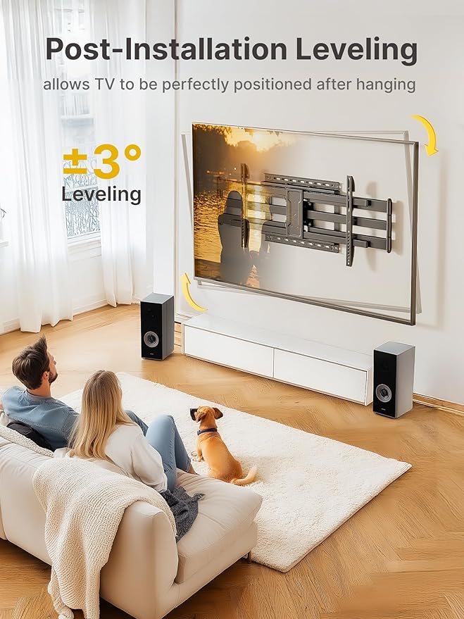 monTEK Long Arm TV Wall Mount for Most 43-90 Inch TVs, 42.5 Inch Long Extension - Image 8