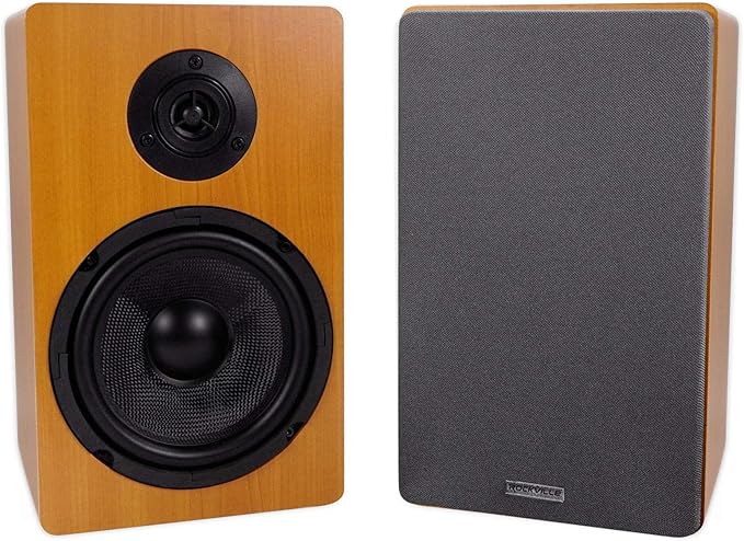 Rockville Pair RockShelf 68C V2 400W Wood 6.5" Bookshelf Speakers, 8 Ohm by Rockville