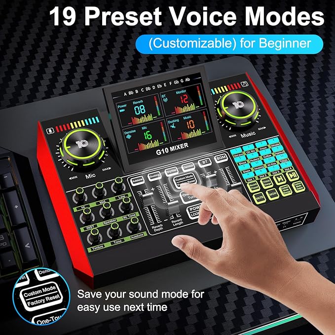 Podcast Microphone Bundle with Live Sound Card Audio Mixer, Podcast Equipment - Image 9