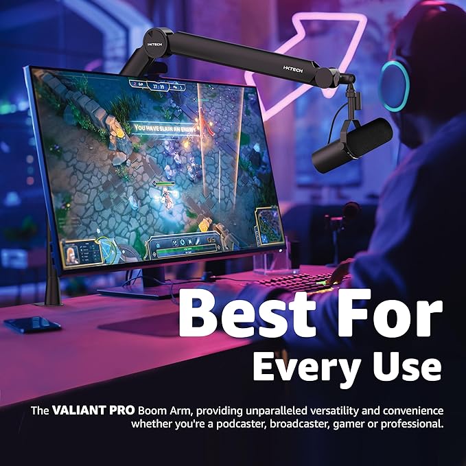 IXTECH Mic Arm Boom Arm 360° Rotatable Microphone Boom Arm Mic Boom Arm - Image 3