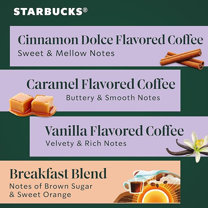 Starbucks K-Cup Coffee Pods, Starbucks Blonde, Dark Roast and Flavored Hot or - Image 4