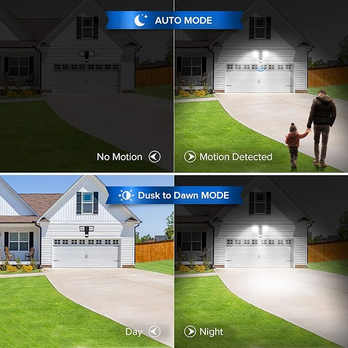 SANSI 36W 3600LM LED Motion Sensor Outdoor Light, 000 Hrs Lifespan Security - Image 4