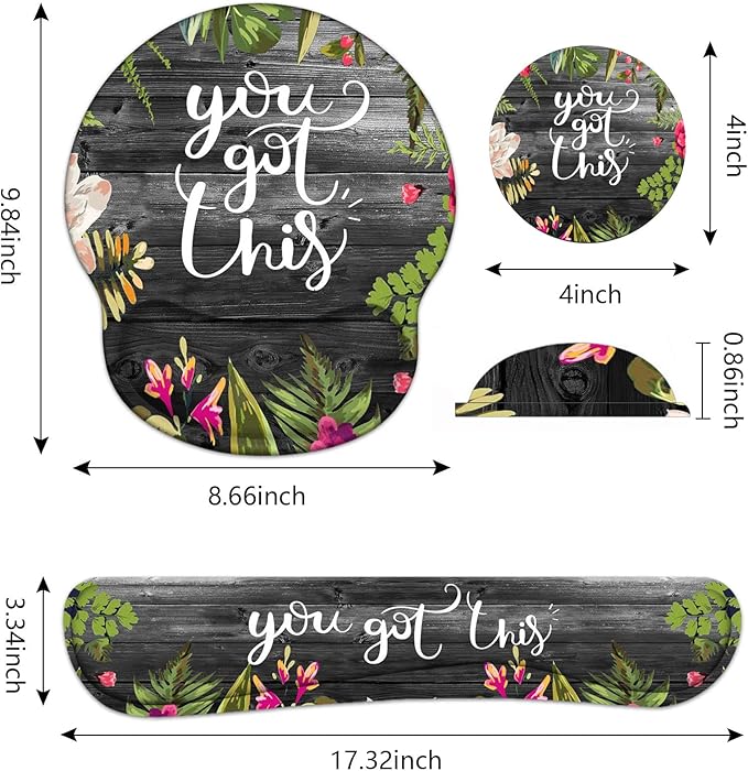 Keyboard Wrist Rest and Mouse Pad Wrist Support Set - Image 3
