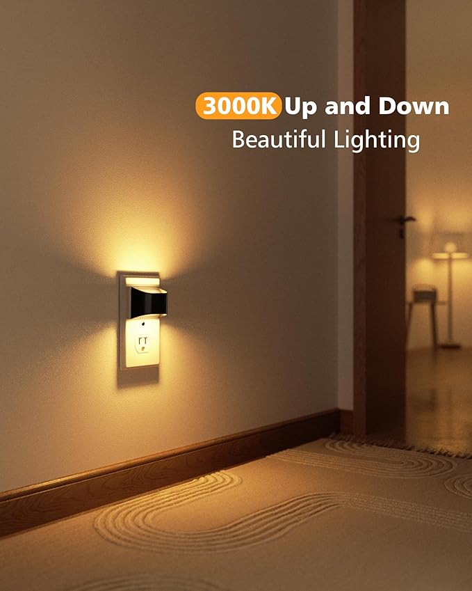 VOLISUN Night Lights Plug into Wall, 2 Pack Up and Down LED Night Light - Image 2