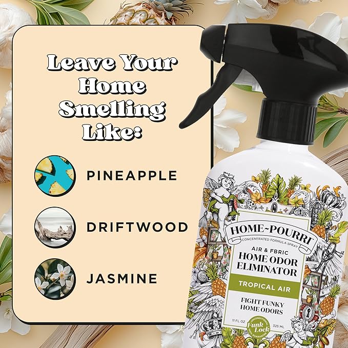 Home-Pourri Air + Fabric Multi-Purpose Odor Freshener Spray, Tropical Air - Image 8