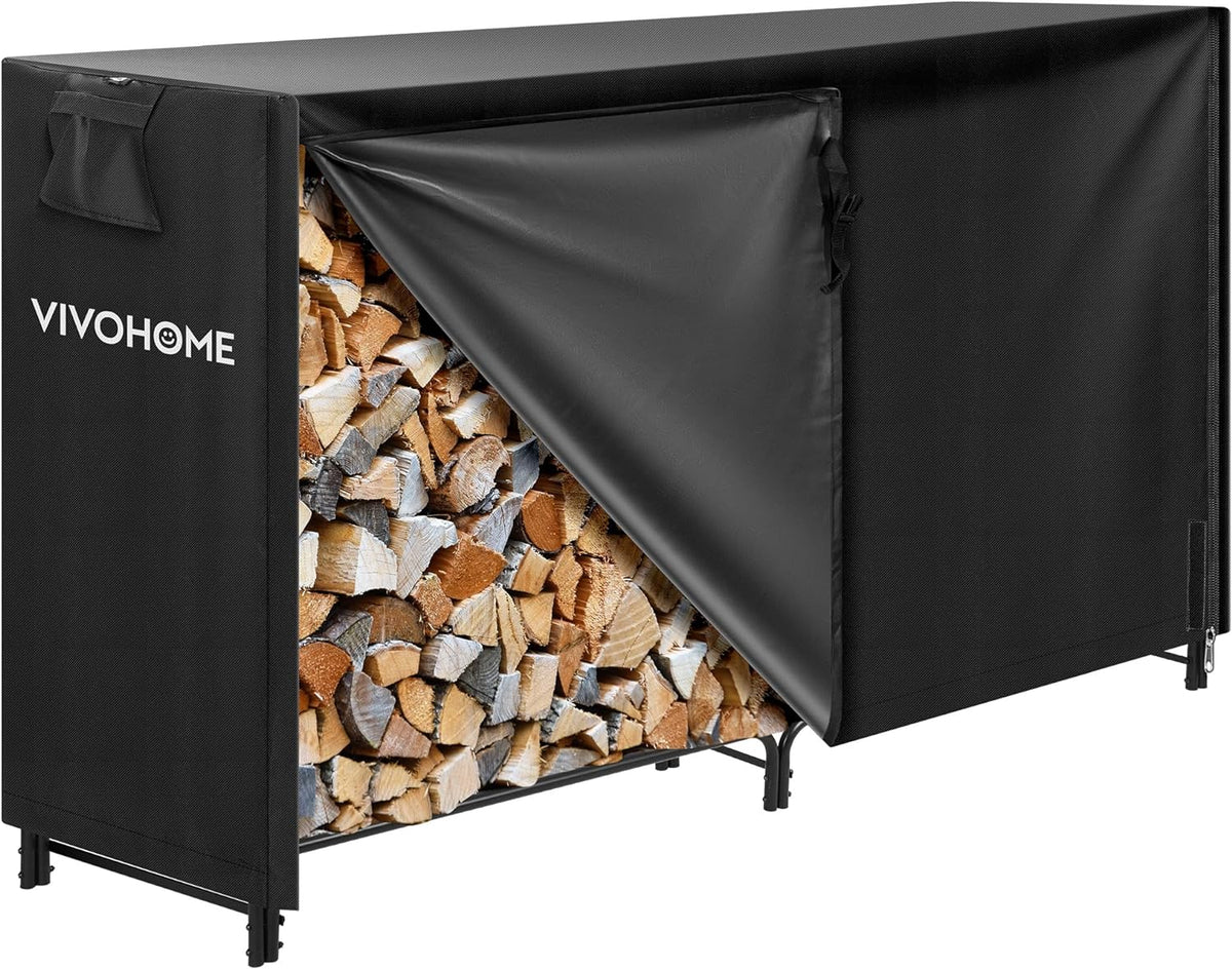 vivohome 6 ft heavy duty firewood rack outdoor, main product view