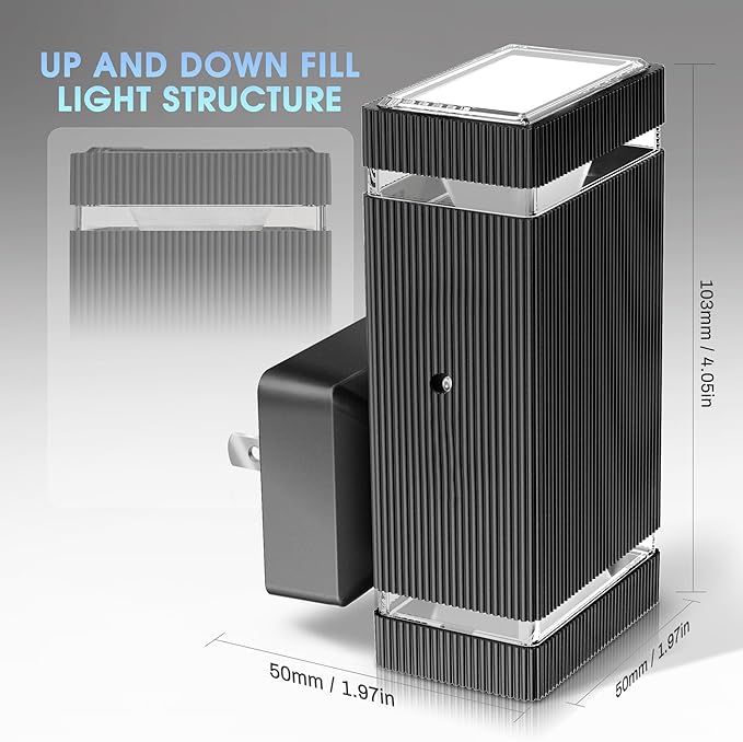 Briignite Red Motion Sensor Night Light, Dusk to Dawn Nightlights 2Pack - Image 4