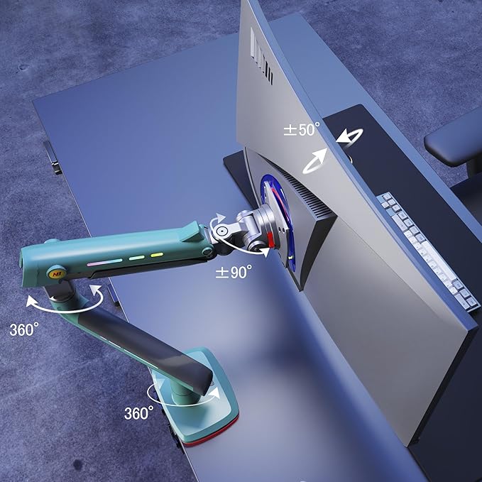 NB Gaming Monitor Arm or for 32 to 60 Inches Screen, Load up to 20 kg, VESA - Image 3