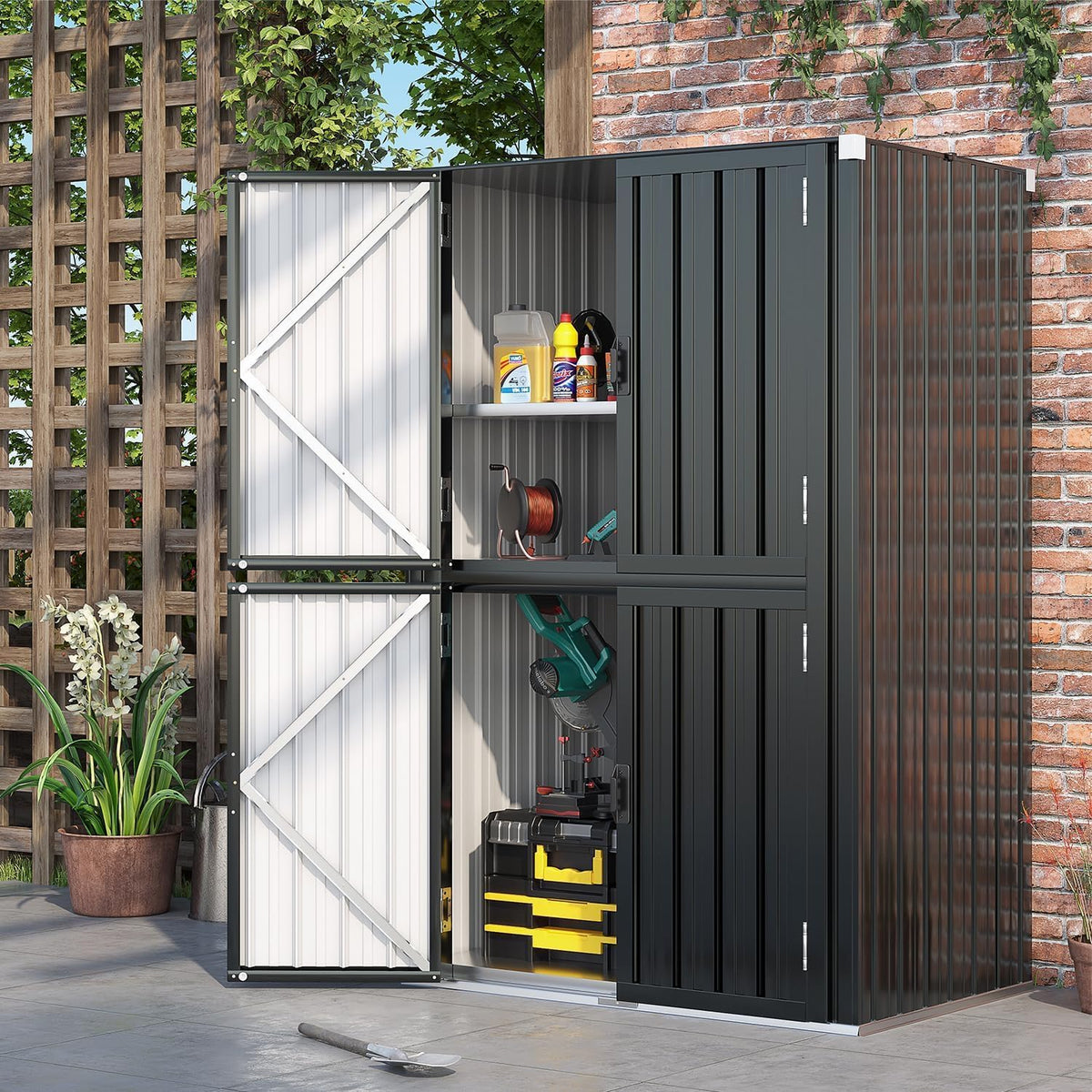 aecojoy outdoor storage cabinet waterproof, 70'' large vertical, main product view