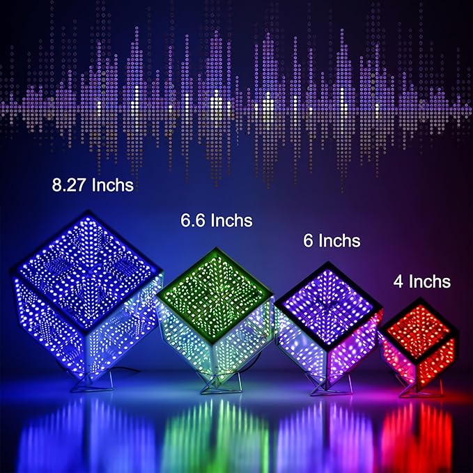 Heepulor Infinity Hyper Cube LED Table Lamp, Color-Changing Music-Sync - Image 8