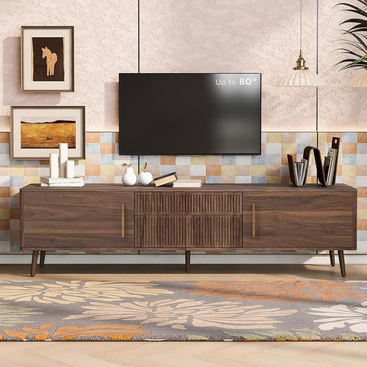 Merax Mid Century 70" TV Stand, Modern Entertainment Center by Merax
