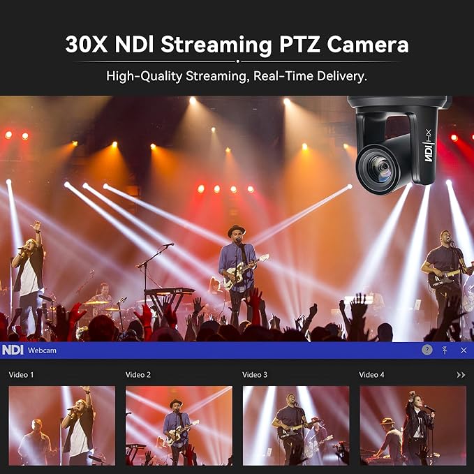 TONGVEO NDI AI Auto-Tracking IP PTZ Camera SDI/HDMI/USB3.0/LAN PoE 30X Optical - Image 5