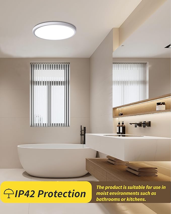 6pack 12 Inch Flush Mount Ceiling Light, 24w Led Ceiling Light, - Image 4