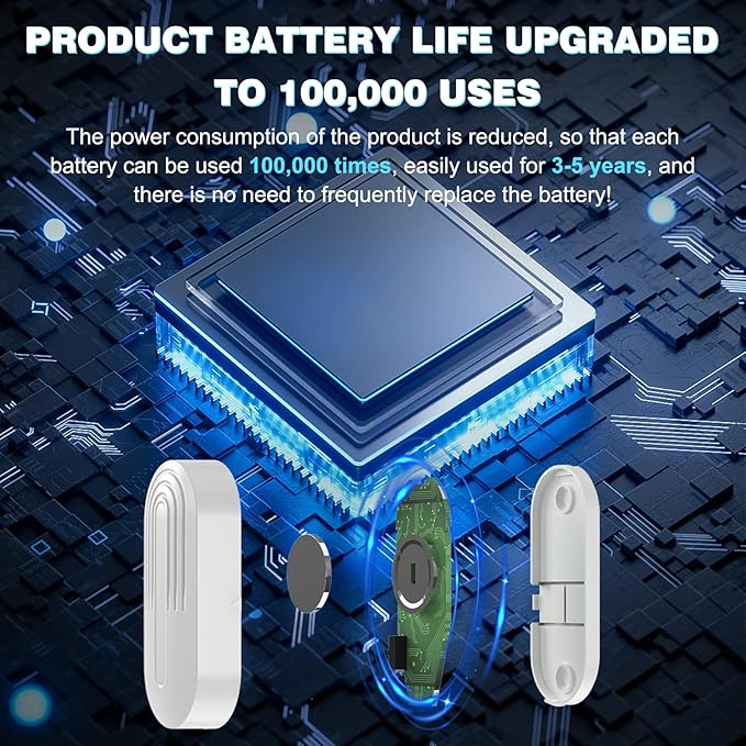 SanJie Door Sensor Chime for Door Opens, Business/Home/Office/Store, 500 FT - Image 2
