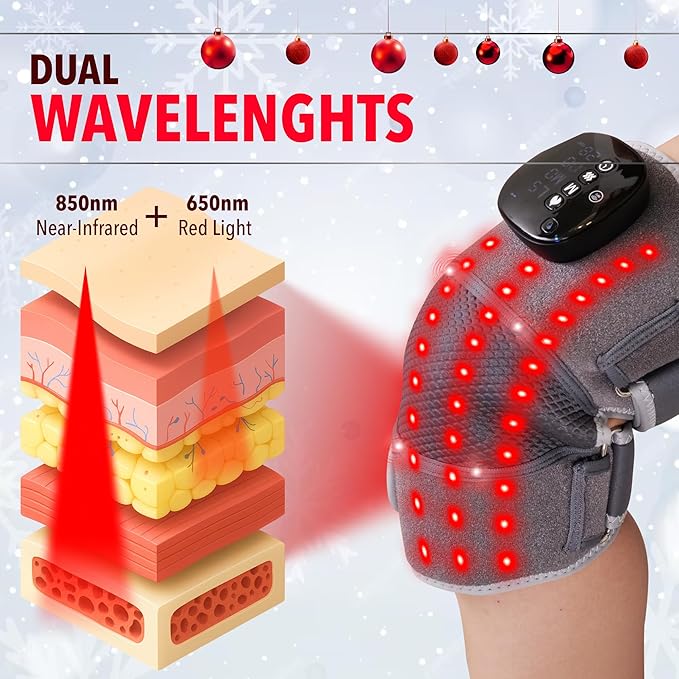 FORTHiQ RED+ Knee Brace with Heat and Red Light Therapy, Knee Massager with 5 - Image 5