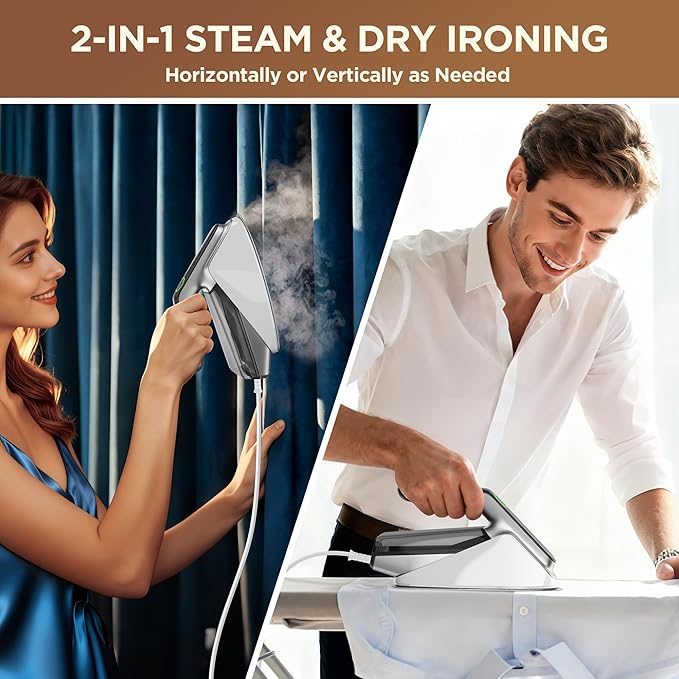 Newbealer Steam Generator Iron, 1500W Turbo Steamer - Image 5