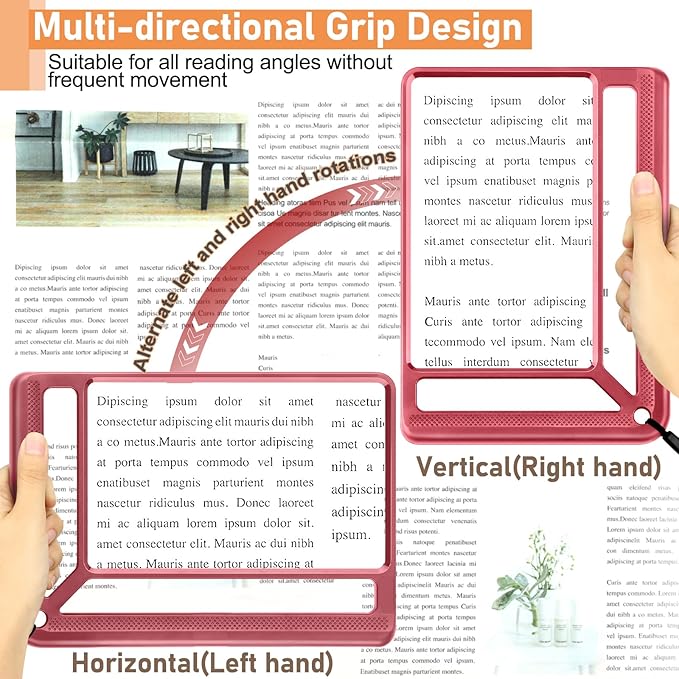 5X Full Page Magnifying Glass for Reading, Lightweight Rectangular Magnifier - Image 5