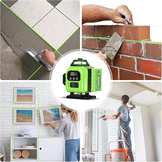 16 Line Laser Level 360 Self Leveling, 4x360°Professional 4D Green Cross Line - Image 7