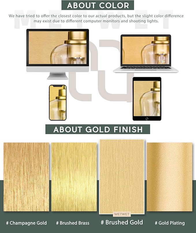 METWET Bathroom Light Fixtures, 4-Light Modern Vanity Light - Image 8