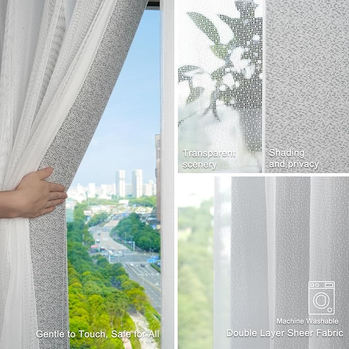 Blindify Motorized Sheer Vertical Blinds, Light Filtering Smart Rechargeable - Image 3