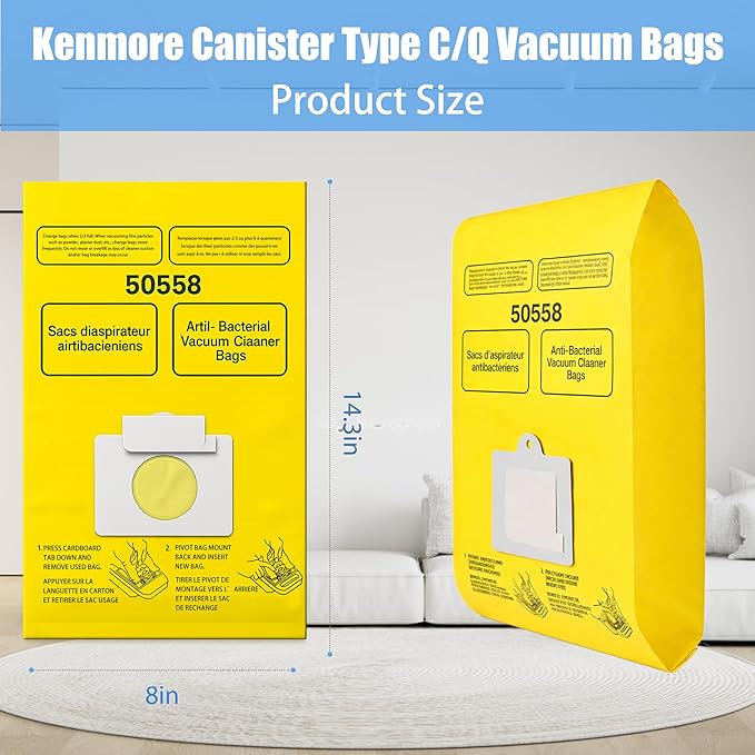 22 Pack Replacement Vacuum Bags Compatible - Image 8