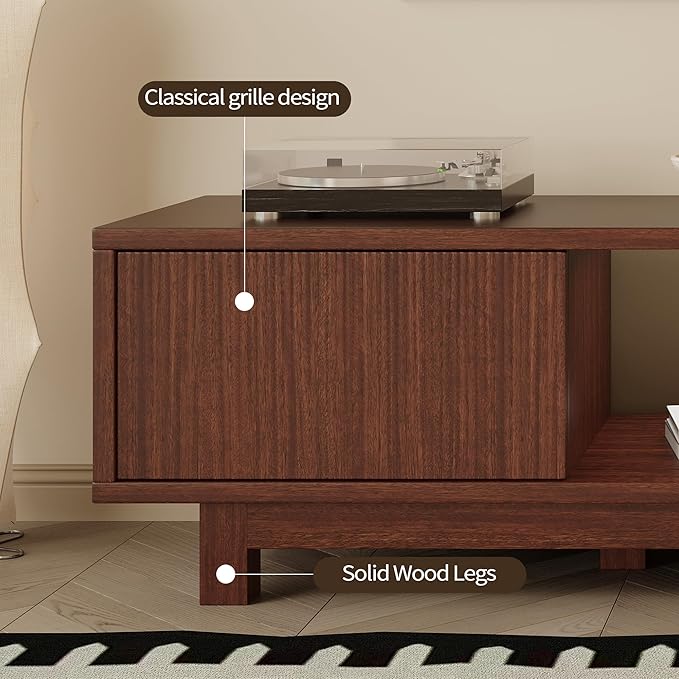 Maggym 70″ TV Stand with Storage, Modern Media Console with 2 Doors and Open - Image 7