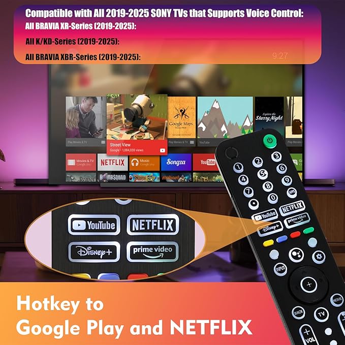 Universal Backlit Remote for Sony TV, Replacement Remote for Bravia XR/XBR/KD - Image 7