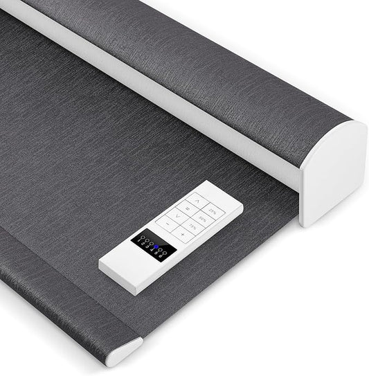 Zshine Motorized Blackout Window Blinds Customize Width Remote Control Wireless by ZSHINEHome