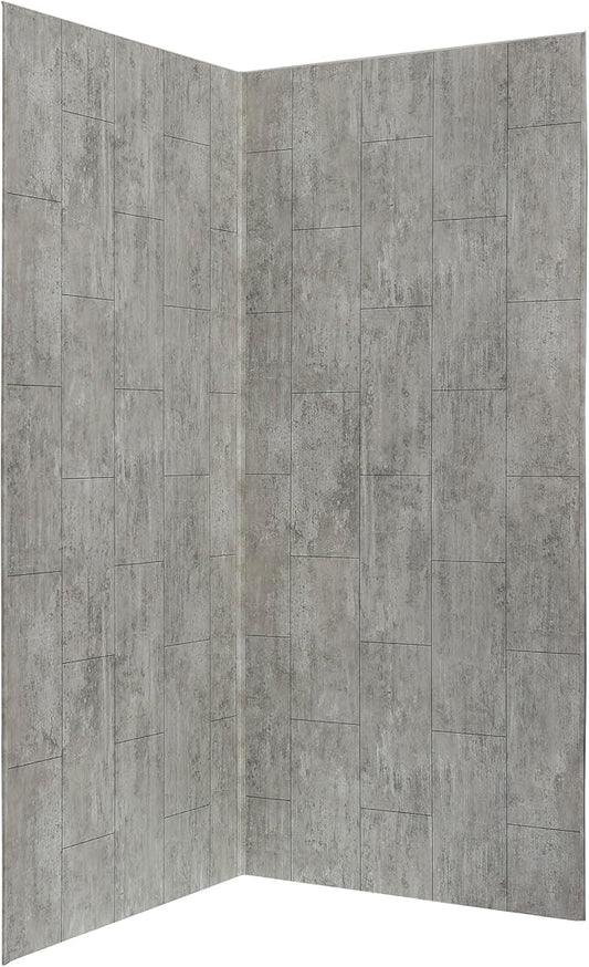 Palisade 78in x 36in x 36in Waterproof Vinyl Corner Shower Surround Kit by PalisadeWallTilesandPlanks