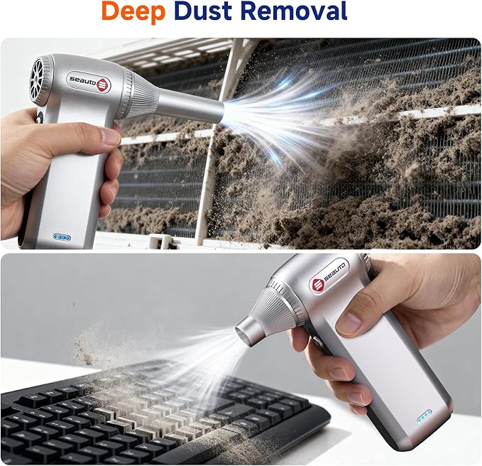 Compressed Air Duster-125, 000 RPM Cordless Electric Air Duster, Rechargeable - Image 3
