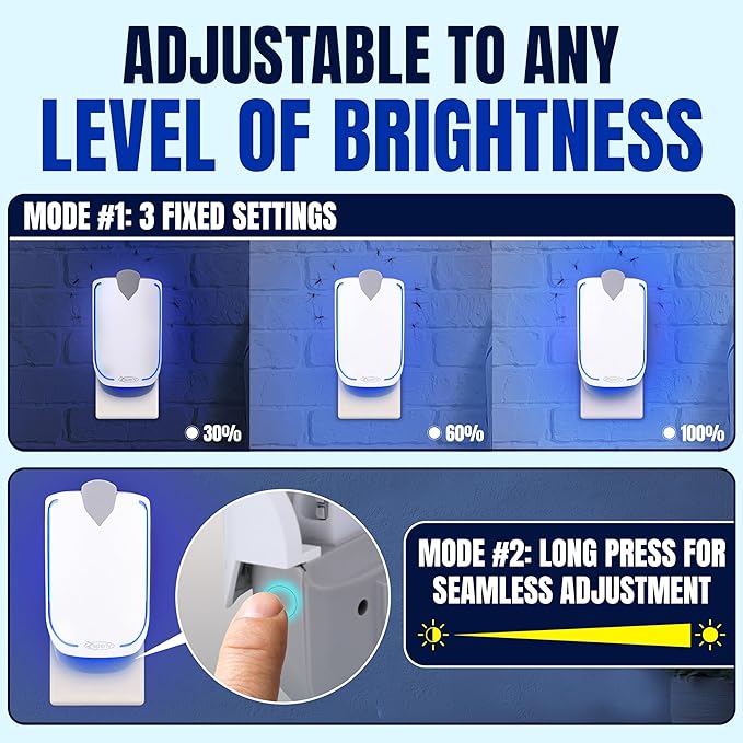 Zaperly 1 Fruit Fly Trap & 5 Adhesive Cartridges, Indoor Plug-in Bug Catcher - Image 4