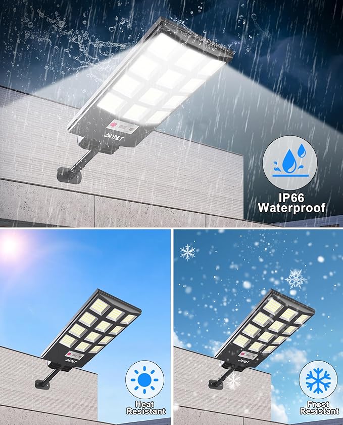 JAYNLT Solar Lights for Outside, 5 Lighting Modes Solar Flood Security Light - Image 5