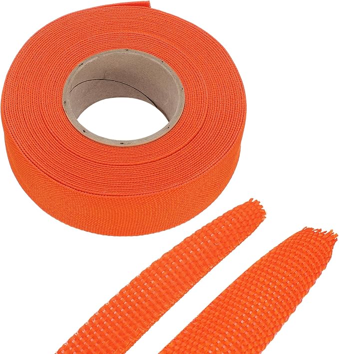 MECCANIXITY Braided Cable Sleeves Heat Shrinkable Fabric Sleeving, Network by MECCANIXITY