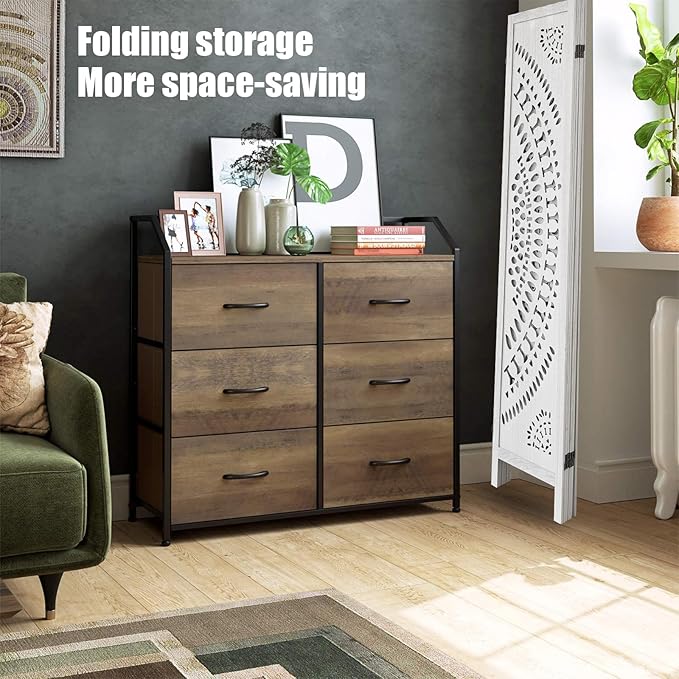 ALeesing 6 Panel Wood Room Divider Fully Assembled, Decorative Room Dividers - Image 8