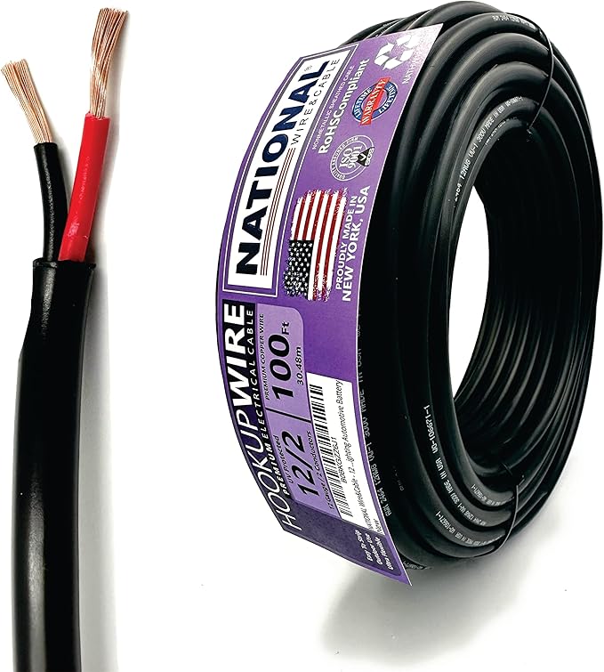 NATIONAL Wire & Cable – 12 AWG 2-Conductor Premium Copper Wire, 100 ft by NATIONALWireCable