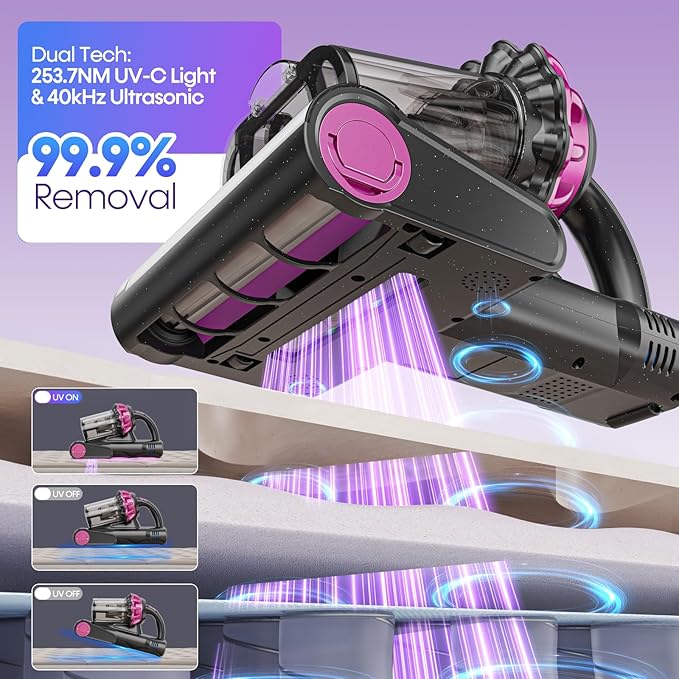 Flybroom Mattress Vacuum Cleaner 550W 18KPa Bed Vacuum Cleaner - Image 4