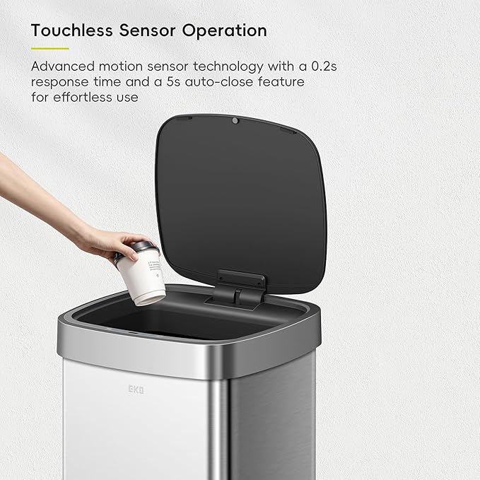 EKO EcoSmart Tall and Large Kitchen Trash Can, 80L/21.1G High Capacity - Image 5