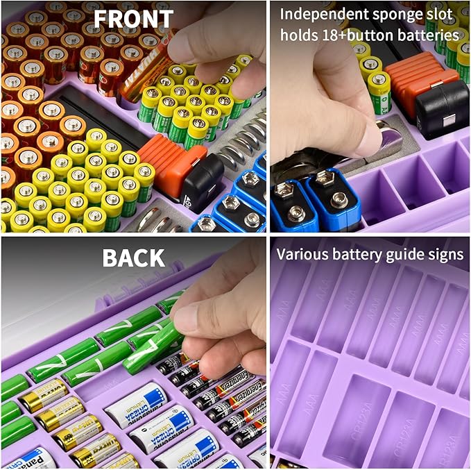 Aptbyte Battery Organizer Storage Holder Box Case - Image 5