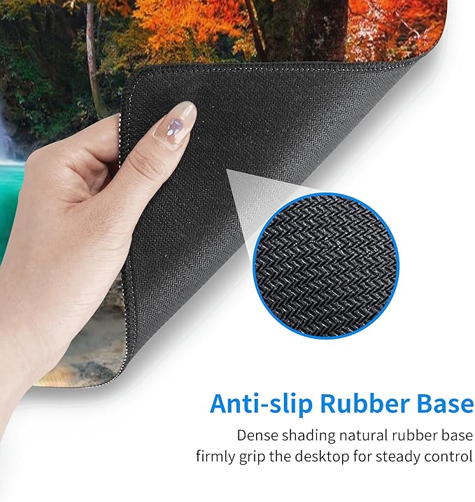 Deep Forest Waterfall Extended Big Mouse Pad Large, XL Gaming Mouse Pad Desk Pad - Image 6