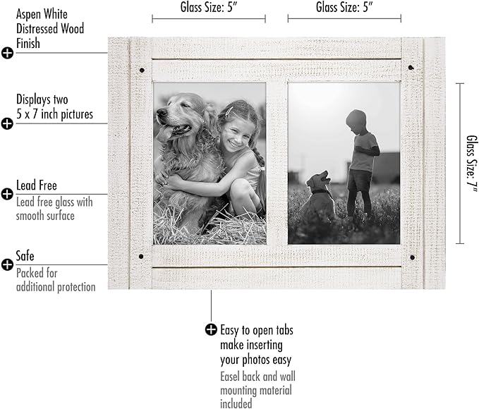Americanflat Hinged 5x7 Double Picture Frame - Image 2