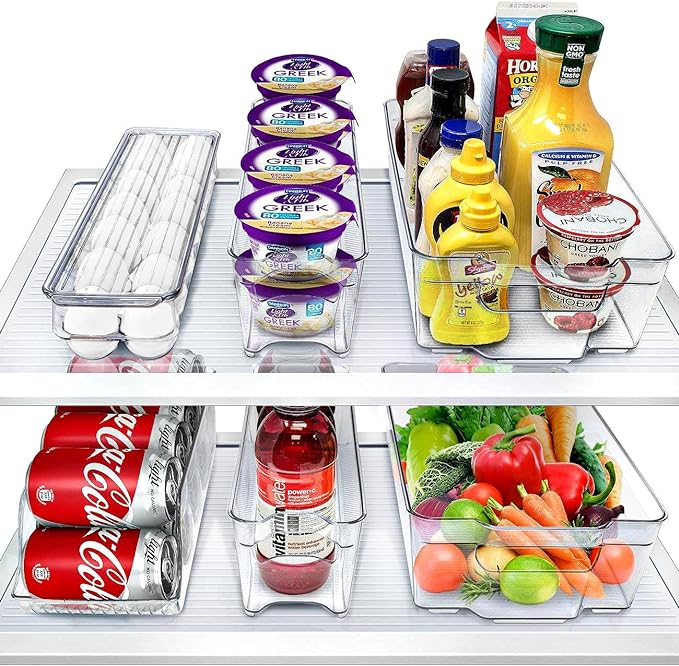 Sorbus Fridge Bins and Freezer Bins Refrigerator Organizer Stackable Food by Sorbus