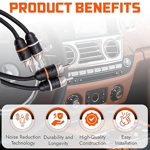 Elite Audio Premium Series 1.5ft. 2-Channel Car Audio RCA Short Cable – Double - Image 5