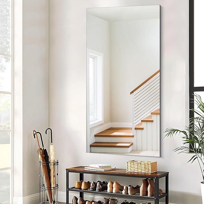CILIBER Frameless Mirror, 30x60 Inch Large Bathroom Mirrors - Image 6