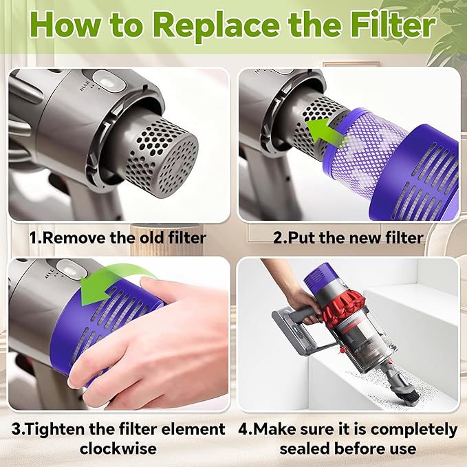 3 Packs V10 Vacuum Filter Replacement - Image 6