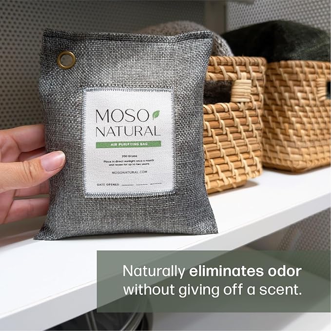 Moso Natural Air Purifying Bag 200g | HGTV Editor's Pick | Premium Bamboo - Image 2