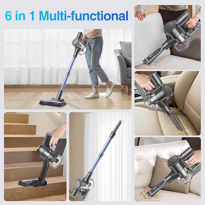 Zefiro Cordless Vacuum Cleaner for Home, 450W /40Kpa 50Mins Stick Vacuum - Image 10