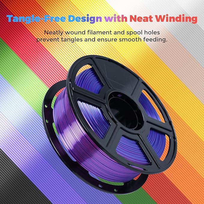 FLASHFORGE Silk Dual Color Filament, 3D Printer Filament Color Change 1kg Spool - Image 6