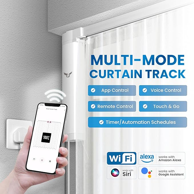 Osprey Smart Curtain Track, Single-Piece Motorized Rod, Adjustable Length - Image 5