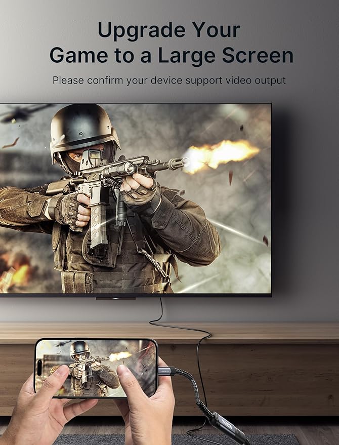 JSAUX USB C to HDMI Adapter, 4K Type C to HDTV Female Adapter - Image 4